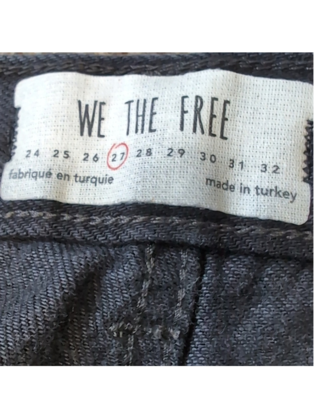 Free People Maggie Mid Rise Distressed Black Women Jeans Size 27 NEW - Picture 14 of 16